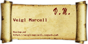 Veigl Marcell névjegykártya